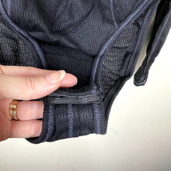 Free People Intimately FP Black Long Sleeve Sloane Bodysuit NWT Size Small - Picture 5 of 10